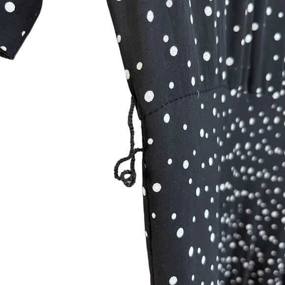 Vivienne Tam Black and White Polka Dot Silk Midi Dress - Picture 7 of 9
